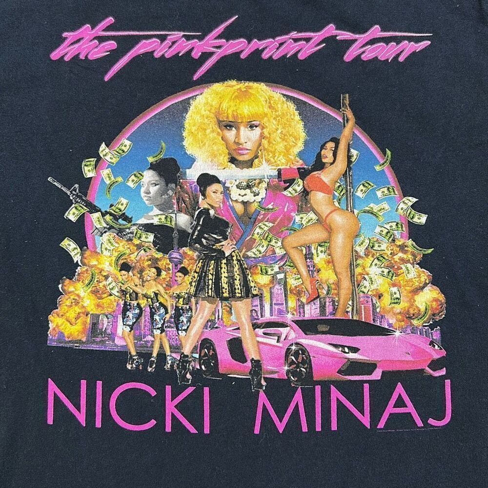 Nicki Minaj The Pinkprint Tour Black T-shirt Women’s M